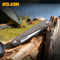 Multifunktions-Klappmesser aus Edelstahl, Campingwerkzeug mit integrierter Schere und Kombi-Klingen, kompaktes Outdoor-EDC