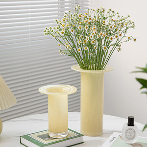 Home High-end One <b>Row</b> test Tube Transparent Glass Vases <b>Water</b> Flower Arrangement Light Luxury Crystal test Tube Small Vase - Product Image 4