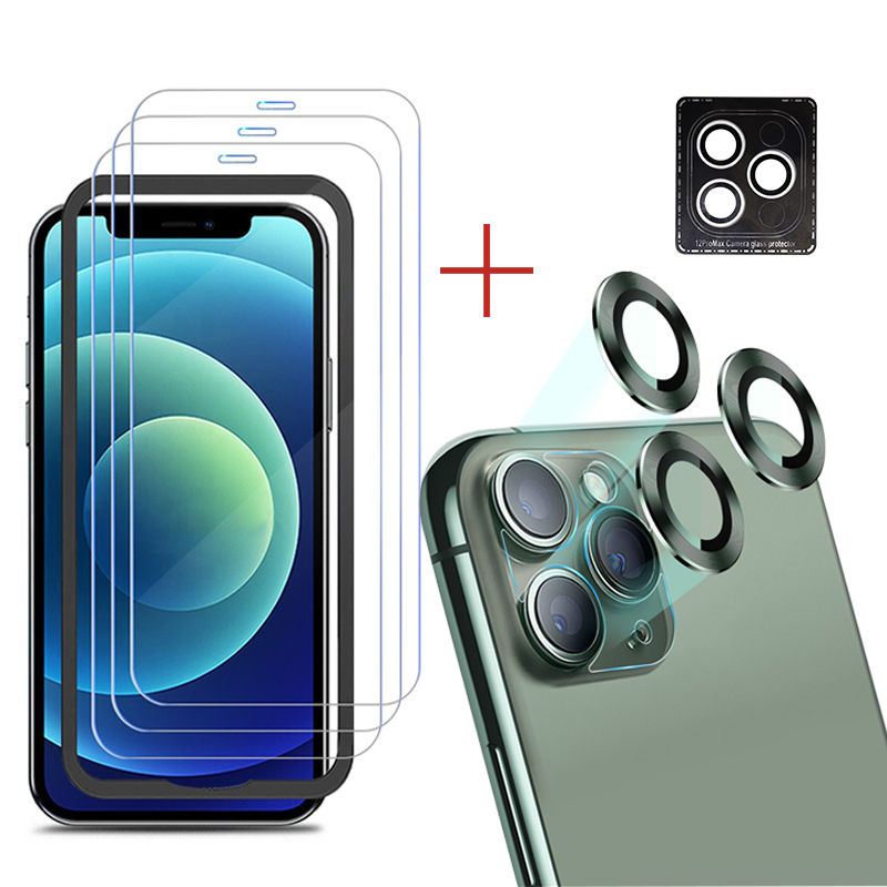 Для Iphone 12 12pro 2.5d переднее Hd закаленное стекло и 3d задняя камера защита экрана