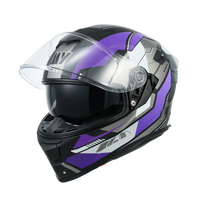 Logo personnalisé Homologation ECE2206 Matte Noir Gris Casque de moto Matériau ABS pour la conduite sur route