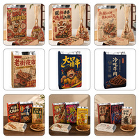 Sacs en papier kraft isolés en aluminium, pochettes jetables anti-graisse pour barbecue à emporter, logo personnalisé imprimé