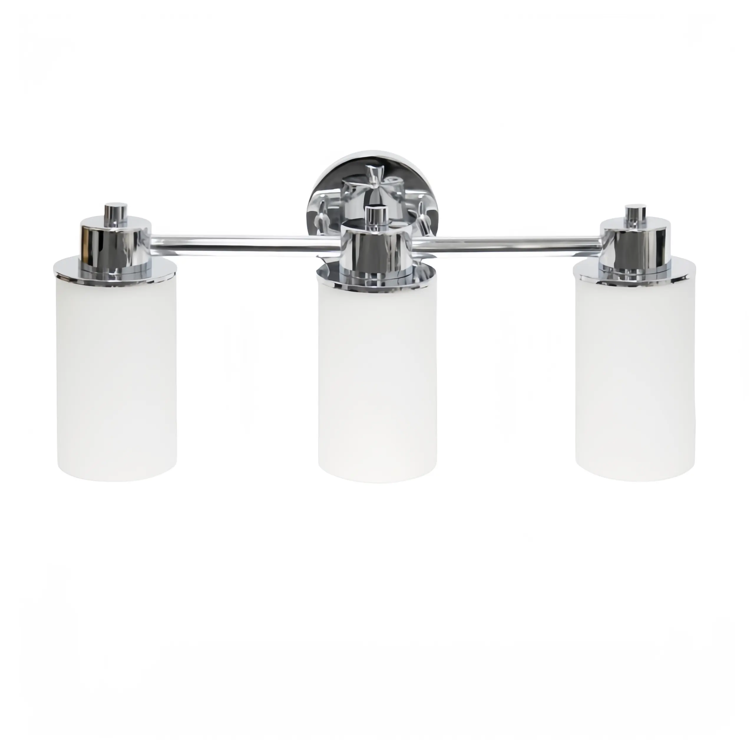 3 ánh sáng Chrome gương phía trước Vanity đèn với xi lanh Opal Glass tường sconces cho phòng tắm chiếu sáng lịch thi đấu