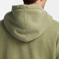 Sweat à capuche vert sauge délavé en molleton de coton 450 GSM à épaules tombantes surdimensionné pour streetwear vintage avec cordon de serrage