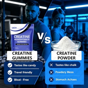 Suplemento Pre-Entrenamiento para Adultos, Gomitas de Creatina Monohidratada Energéticas para el Crecimiento Muscular - Product Image 4
