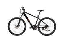 Vélo de montagne électrique de 27,5 pouces |   Moteur sans balais 7 vitesses + frein à disque mécanique |   Moteur arrière 350W |   Batterie au lithium dissimulée