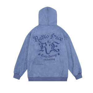 Mùa Đông Chất Lượng Cao 100% Cotton Thời Trang Thư Thêu Lông Cừu Lót Áo Cho Nam Giới Hợp Thời Trang Thương Hiệu Giản Dị Đội Mũ Trùm đầu Áo - Product Image 2