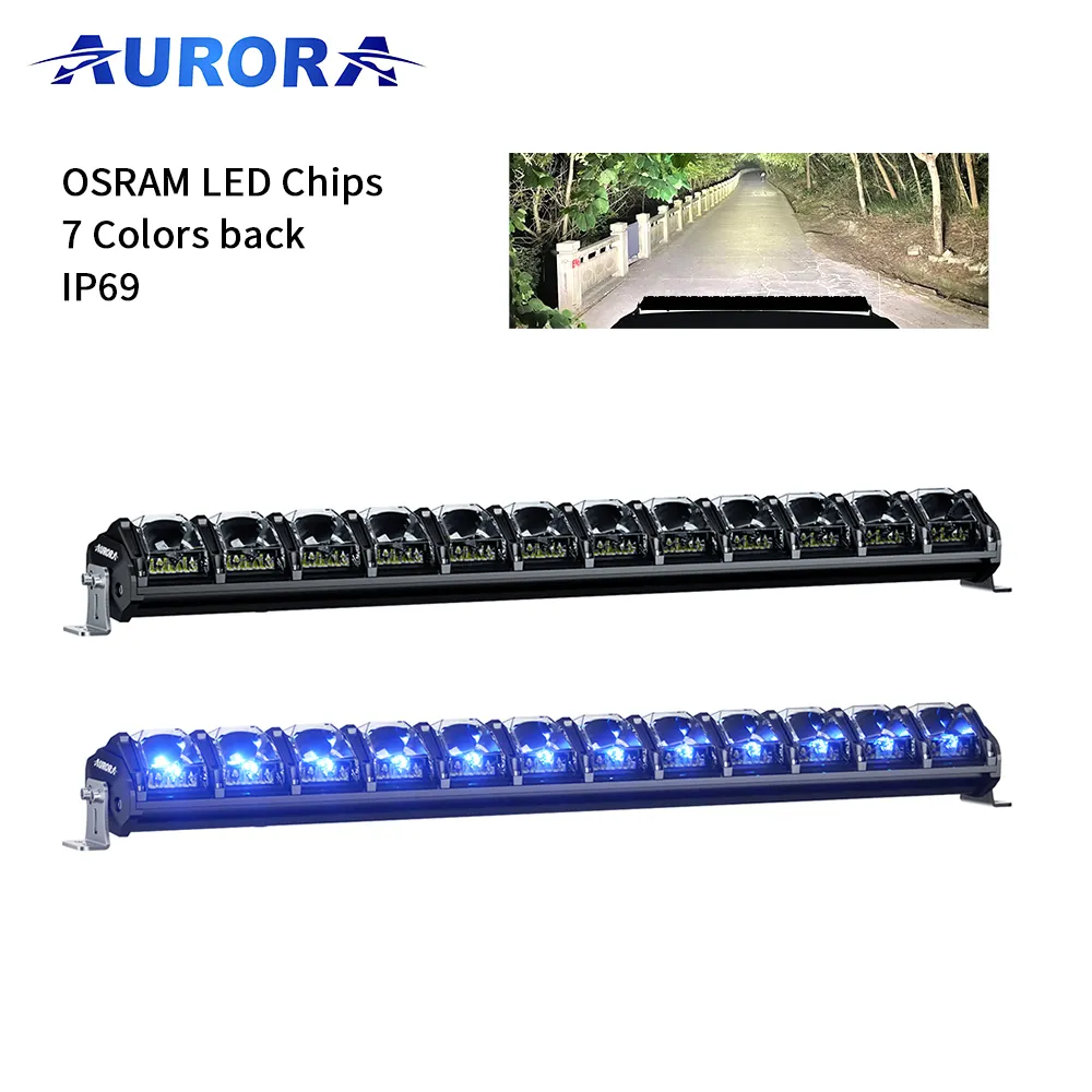 Aurora iluminação led para caminhão, 30 polegadas, nova évola, para captador de barra, atv, utv, rgb, luzes, barra de luz