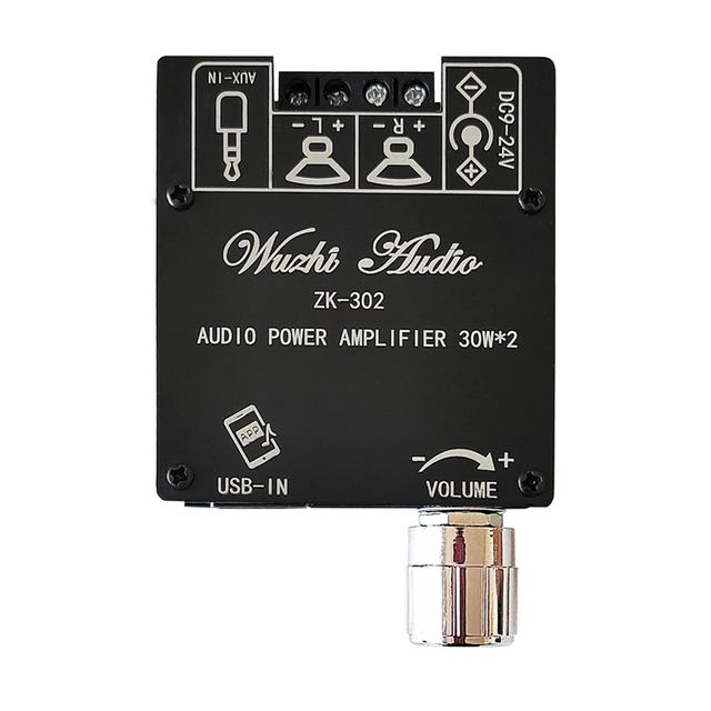 ZK-152 2.1 Channel  2x 30W BT Digital Audio Power Amplifier Subwoofer Bass Treble AMP Wuzhi Audio 5.0