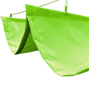 녹색 안티 UV 300D 폴리 에스터 방수 텔레스코픽 차양 그물 정원 태양 커버 발코니 테라스 방수 차양 세일 캐노피