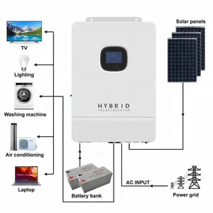 Inversor solar Lovsun 8kva 10kw con inversor solar híbrido de fase dividida MPPT 48VDC