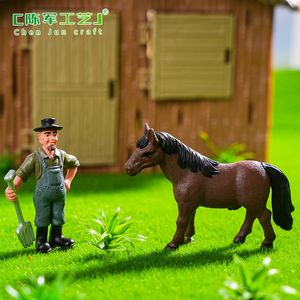 Miniaturas de Resina para Decoración de Jardín, Serie de Granja de Caballitos de Dibujos Animados, Simulación de Animales, Adornos Pequeños para Paisajismo - Product Image 4