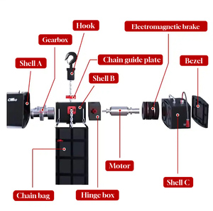 Hiệu SuấT xây dựng dòng mảng và loa giàn xích điện Palăng đôi hệ thống phanh màu đen giai đoạn hiển thị Palăng - Product Image 2