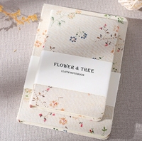 Carnet à spirales en toile à feuilles mobiles avec couverture en tissu PU, journal étudiant, couverture rigide épaisse, cadeau