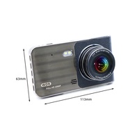 Caméra embarquée double objectif 4 pouces AC5601 la plus vendue, 1080P avant, 480P arrière, angle 130-150°, contrôle par application, faible consommation, enregistrement en boucle
