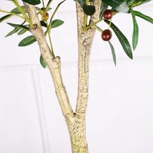 Qiaoqihao — arbre d'olive artificiel d'intérieur, taille personnalisée, décoration de la maison, fausse plante en vente - Product Image 5