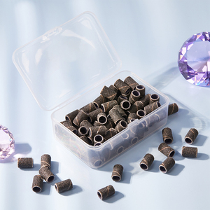 Fresa Professionale per Unghie con Bande Abrasive 240 Grit Fine ODM OEM per Rimozione Gel Acrilico, Confezione da 100 Pezzi, Bande Abrasive Zebra Bianche Nere Rosa - Product Image 2