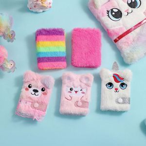<b>Cute</b> Fluffy Modern Portable <b>Notebooks</b> Set Assorted Fuzzy Plush Cover Thermal Binding 80 Sheets Customized Multiple Colors - Product Image 3