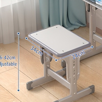 Ensemble bureau et chaise pour enfants avec rangement pour crayons et cadre réglable pour une utilisation quotidienne à la maison ou en salle d'étude