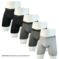 Caleçons Boxers Homme Grande Taille Personnalisés pour le Commerce International, Taille Mi-Haute, Tricotés, Sportifs, Anti-Frottement, en Pur Coton