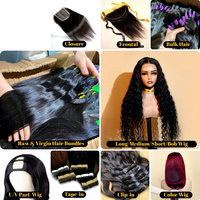 Cheveux vierges indiens en vrac, ondulés, sans trame, pour tressage, vente en gros, provenance d'un seul donneur