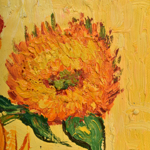 <span class=keywords><strong>Peinture</strong></span> à l'huile faite à la main en gros, motif <span class=keywords><strong>Tournesol</strong></span> de <span class=keywords><strong>Van</strong></span> <span class=keywords><strong>Gogh</strong></span>, 60x90cm, sur toile de coton et lin, art floral impressionniste pour hôtels et cafés - Product Image 4