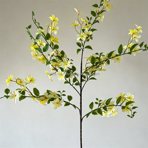 L-071 Orquídea Jazmín <span class=keywords><strong>Artificial</strong></span> Realista Hecha a Mano, Color Blanco y Naranja, Murraya <span class=keywords><strong>Paniculata</strong></span> Falsa para Centros de Mesa de Boda, Graduación, Venta al por Mayor - Product Image 3