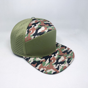 Haute Qualité 6 Panneau Camouflage Toile En Plein Air Golf Chapeaux Rétro Canard Camouflage Laser Cut Hole Caps Personnalisé Plat Bord Snapback - Product Image 2