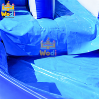 Toboggan aquatique gonflable avec fosse à balles et piscine à jets, PVC écologique, taille et couleur personnalisables, divertissement extérieur commercial