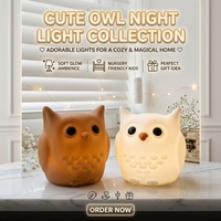 Veilleuse animale en silicone à capteur tactile, rechargeable, changeant de couleur RGB, mini lampe de chevet pour enfants, chambre de bébé, chambre à coucher, personnalisable