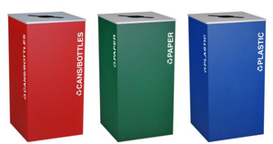 Poubelle de recyclage en <span class=keywords><strong>métal</strong></span> commerciale pour hôtel et restaurant - Poubelle de séparation des déchets écologique debout, rangement pour cuisine et salle de bain - Product Image 6