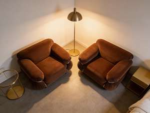 Divano in Velluto Terracotta Salvaspazio, Estensibile e Pieghevole, Confezionato Sottovuoto per Soggiorno, Salotto e Officina - Product Image 6