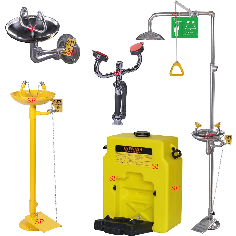 Laboratory Emergency Safety Foot Step Type Pedal Eye Wash Equipment Station Machine