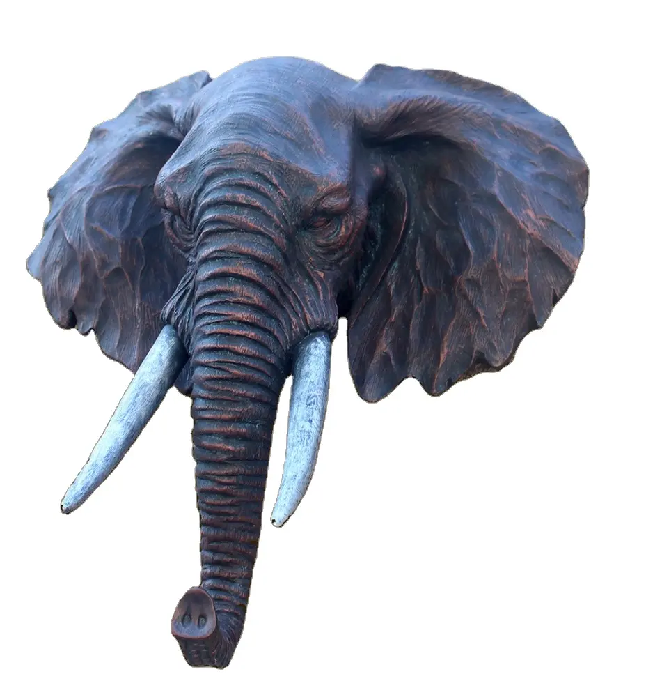 Groothandel anituqe dier hars olifant hoofd op hot selling