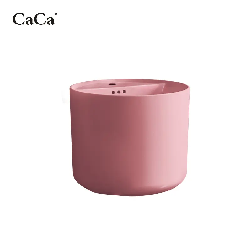 CaCa Wholesale bathroom sink semi-hanging wall mounted ceramic wash basin with smart mirror and cabinet