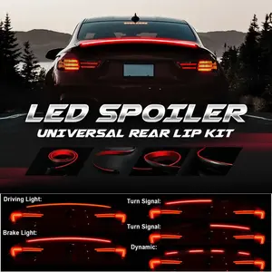 Spoiler LED dynamique universel pour coffre arrière, aileron de toit, clignotant, kit carrosserie pour BMW/Audi/Peugeot/Tesla/VW/Mazda/Passat - Product Image 1