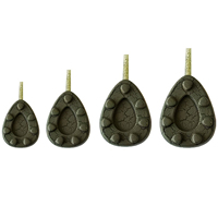 Plomb de pêche texturé pour feeder, plomb de pêche en ligne, poids de feeder plat de type poire avec tube en caoutchouc camouflage 56g-113g