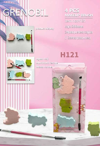 Set di pennelli per trucco Grenobil 4 pezzi Spugna per il viso con pennello per viso e occhi H121 - Product Image 3