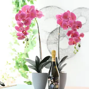 De gros rose thaïlande usine-Pot d'orchidées en latex, fleur artificielle, de thaïlande, k0979