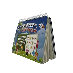 Custom educational pop up cardboard busy books coloring printIng preschool english children book