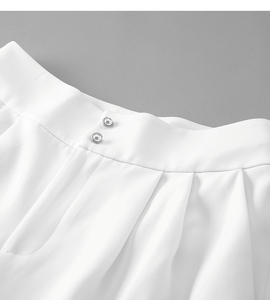 Custom Suit Formal Pants for Womens <strong>Cropped</strong> <strong>Trousers</strong> for Female Elastic Waist Woman <strong>White</strong> Office <strong>Cropped</strong> Pants - Product Image 3