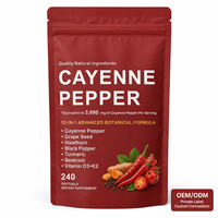 240 gélules molles d'extrait naturel de piment de Cayenne de qualité supérieure pour adultes – Soutien antioxydant, santé cardiaque et digestive