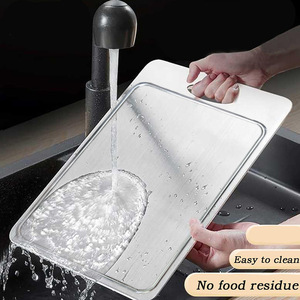 Stainless Steel Cutting Board Set Rectangle 316 Grade Dishwasher Safe Kitchen Chopping <b>Block</b> - Product Image 2