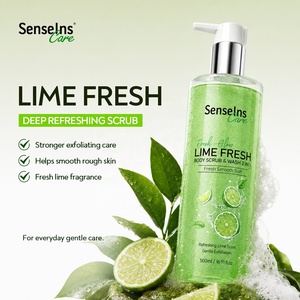 Gommage et Nettoyant Corporel 2-en-1 OEM Exfoliation Douce Peau Lisse et Souple 500ml Gommage Corporel Exfoliant Citron Vert Rafraîchissant et <span class=keywords><strong>Fleur</strong></span> <span class=keywords><strong>de</strong></span> Cerisier - Product Image 4