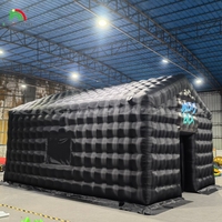 Portable grande tente de fête maison noir lumière LED Disco Bar gonflable Cube tente gonflable discothèque