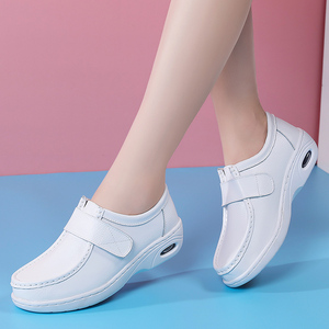 Chaussures d'infirmière pour femmes avec semelles souples, anti-fatigue, antidérapantes, plates, à semelle épaisse, augmentant la taille, chaussures de travail médicales - Product Image 3