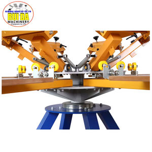 Máquina de Serigrafía Manual Rotativa para <span class=keywords><strong>Ropa</strong></span> Textil, 6 Colores, 6 Estaciones, para Camisetas, Bolsas No Tejidas, Seda, en Venta - Product Image 3