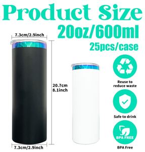 Vacuum Insulated Laser Engrave <b>Mirror</b> Green Underneath 20oz Straight Tumbler with Lid and Straw - Product Image 2