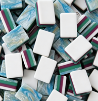 Tuiles de Mahjong Américaines Haut de Gamme Modernes en Acrylique Rose Cristal, Pliables, Écologiques, 4 Couleurs, 160 Pièces, pour Réunions de Famille et Activités Extérieures