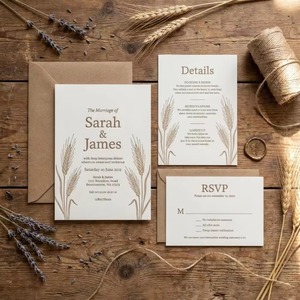 <span class=keywords><strong>Kit</strong></span> d'invitation de mariage personnalisé sur mesure en vert mousse forêt enchantée, avec relief 3D, pour mariage en plein air dans la forêt - Product Image 2