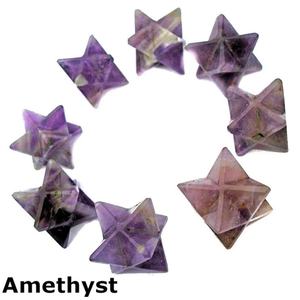 Productos Espirituales al por Mayor, Cristales, Piedras Curativas, Tallado de Cuarzo Rosa Arcoíris, Estrella Merkaba para Meditación - Product Image 2